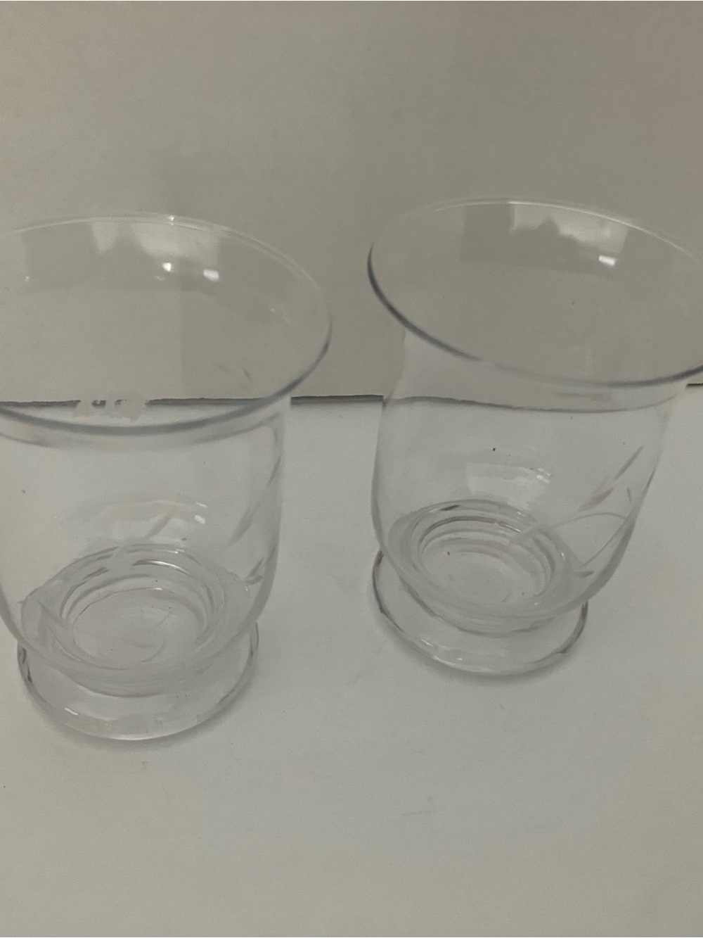 Princess House Heritage Crystal Hurricane Lamps - Set of 2
